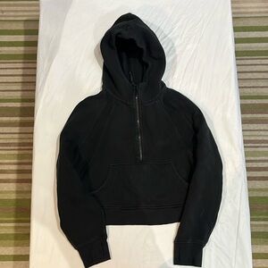 Black lululemon scuba quarterzip crop sweatshirt hoodie